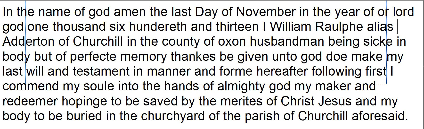 churchill probate project